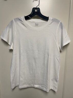 Madewell Northside Women's White/Ivory Crewneck Short Sleeve Tee